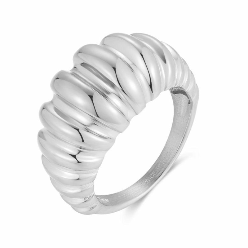 Bagues | Bague en Acier Poli, Croissant Pas de couleur – Femmes Bagues Bagues