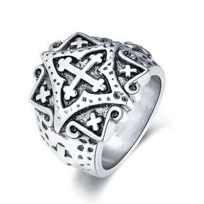 Bagues | Bague en Acier Poli Noir – Hommes Bagues Bagues