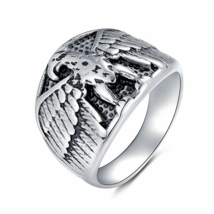 Bagues | Bague en Acier Poli Zilverkleur – Hommes Bagues Bagues