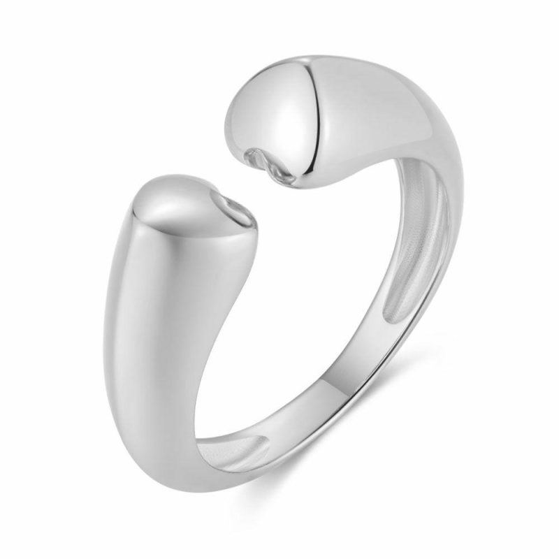 Bagues | Bague en Argent, 2 Coeurs Pas de couleur – Femmes Bagues Bagues