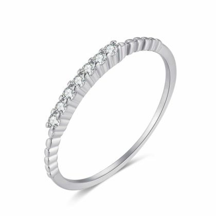 Bagues | Bague en Argent, 7 Zircons Blanc – Femmes Bagues Bagues