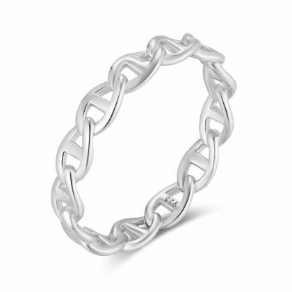 Bagues | Bague en Argent, Maillons Ovales Pas de couleur – Femmes Bagues Bagues