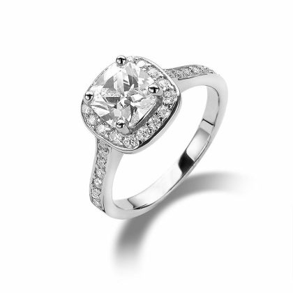 Bagues | Bague en Argent, Pierre Carrée Blanc – Femmes Bagues Bagues