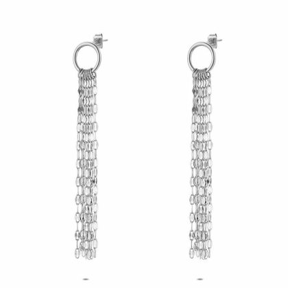 Boucles D’oreilles | Boucles D’Oreilles en Acier Poli, 7 Longues Chaînes Pas de couleur – Femmes Bijoux Boucles D'oreilles