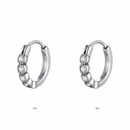 Boucles D’oreilles | Boucles D’Oreilles en Acier Poli, Anneau Avec Pierres Pas de couleur – Femmes/Hommes Bijoux Boucles D'oreilles