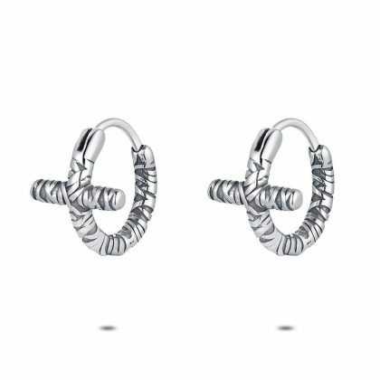 Boucles D’oreilles | Boucles D’Oreilles en Acier Poli, Anneau, Croix Pas de couleur – Femmes/Hommes Bijoux Boucles D'oreilles