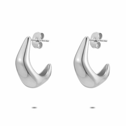 Boucles D’oreilles | Boucles D’Oreilles en Acier Poli, Anneau Ouvert Pas de couleur – Femmes Bijoux Boucles D'oreilles