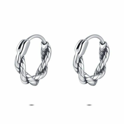 Boucles D’oreilles | Boucles D’Oreilles en Acier Poli, Anneau Tressé Pas de couleur – Femmes/Hommes Bijoux Boucles D'oreilles