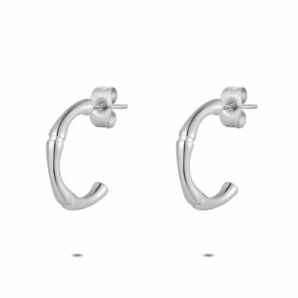 Boucles D’oreilles | Boucles D’Oreilles en Acier Poli, Bambou Pas de couleur – Femmes Bijoux Boucles D'oreilles