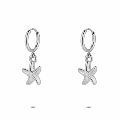 Boucles D’oreilles | Boucles D’Oreilles en Acier Poli, Étoile de Mer – Femmes Bijoux Boucles D'oreilles