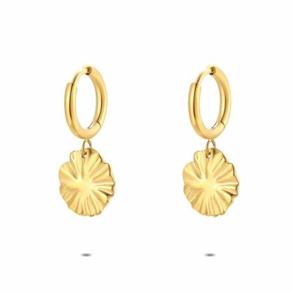 Boucles D’oreilles | Boucles D’Oreilles en Acier Poli Couleur Or, Fleur Pas de couleur – Femmes Bijoux Boucles D'oreilles