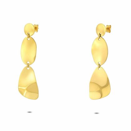 Boucles D’oreilles | Boucles D’Oreilles en Acier Poli Couleur Or, Grand Géométrique – Femmes Bijoux Boucles D'oreilles