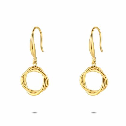 Boucles D’oreilles | Boucles D’Oreilles en Acier Poli Couleur Or, Ovales Ouverts – Femmes Bijoux Boucles D'oreilles