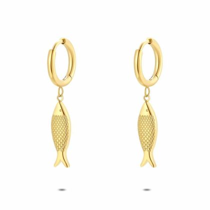 Boucles D’oreilles | Boucles D’Oreilles en Acier Poli Couleur Or, Poisson Pas de couleur – Femmes Bijoux Boucles D'oreilles