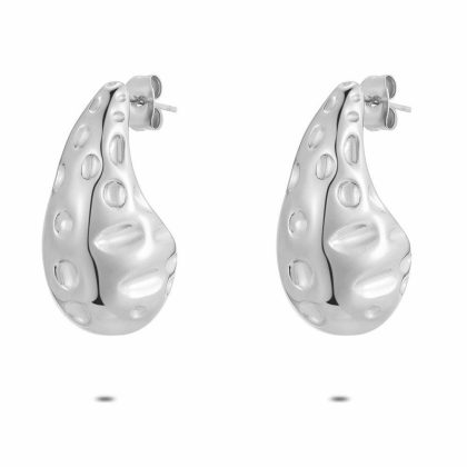 Boucles D’oreilles | Boucles D’Oreilles en Acier Poli, Goutte Large Pas de couleur – Femmes Bijoux Boucles D'oreilles