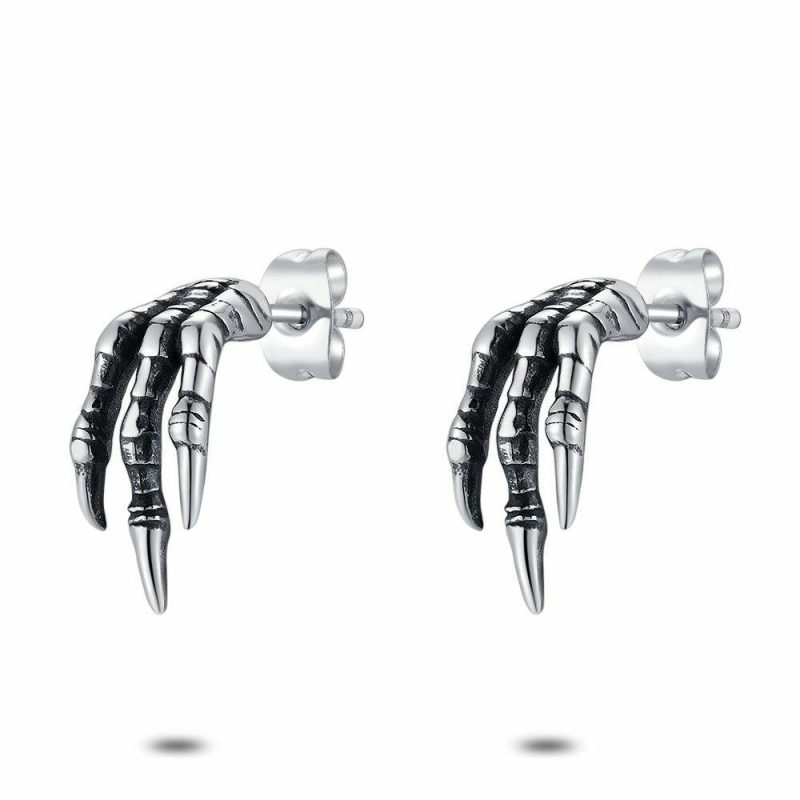 Boucles D’oreilles | Boucles D’Oreilles en Acier Poli, Griffe – Hommes Bijoux Boucles D'oreilles