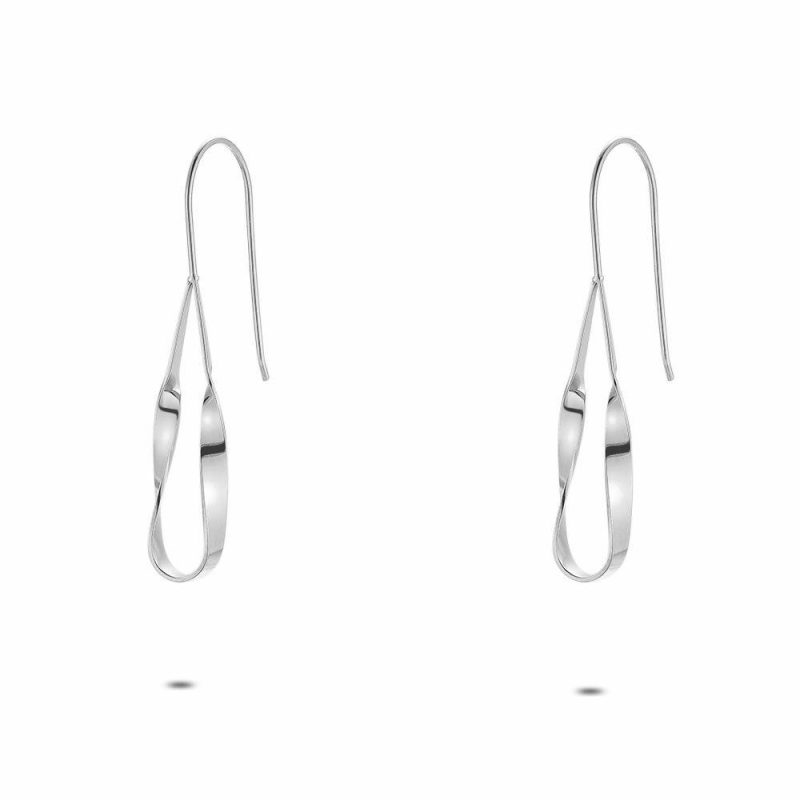 Boucles D’oreilles | Boucles D’Oreilles en Acier Poli, Longue Goutte – Femmes Bijoux Boucles D'oreilles