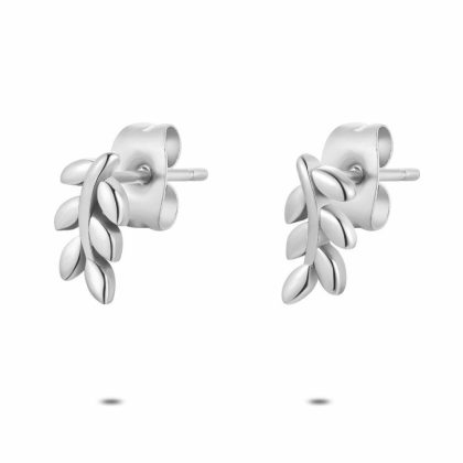 Boucles D’oreilles | Boucles D’Oreilles en Acier Poli, Petite Branche – Enfants Bijoux Boucles D'oreilles