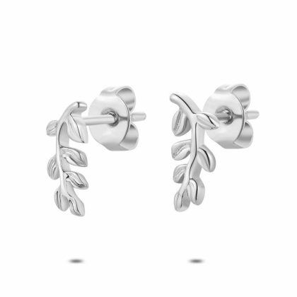 Boucles D’oreilles | Boucles D’Oreilles en Acier Poli, Petite Branche – Enfants Bijoux Boucles D'oreilles