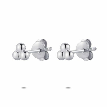 Boucles D’oreilles | Boucles D’Oreilles en Argent, 3 Petites Boules Pas de couleur – Enfants Bijoux Boucles D'oreilles