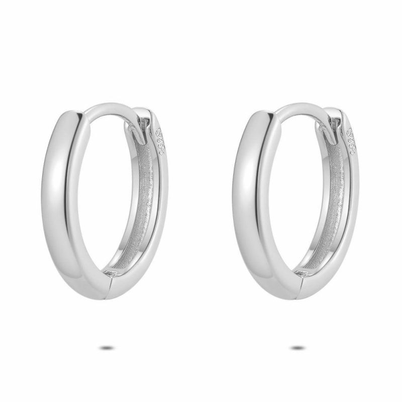 Boucles D’oreilles | Boucles D’Oreilles en Argent, Anneau 13 mm Pas de couleur – Femmes Bijoux Boucles D'oreilles