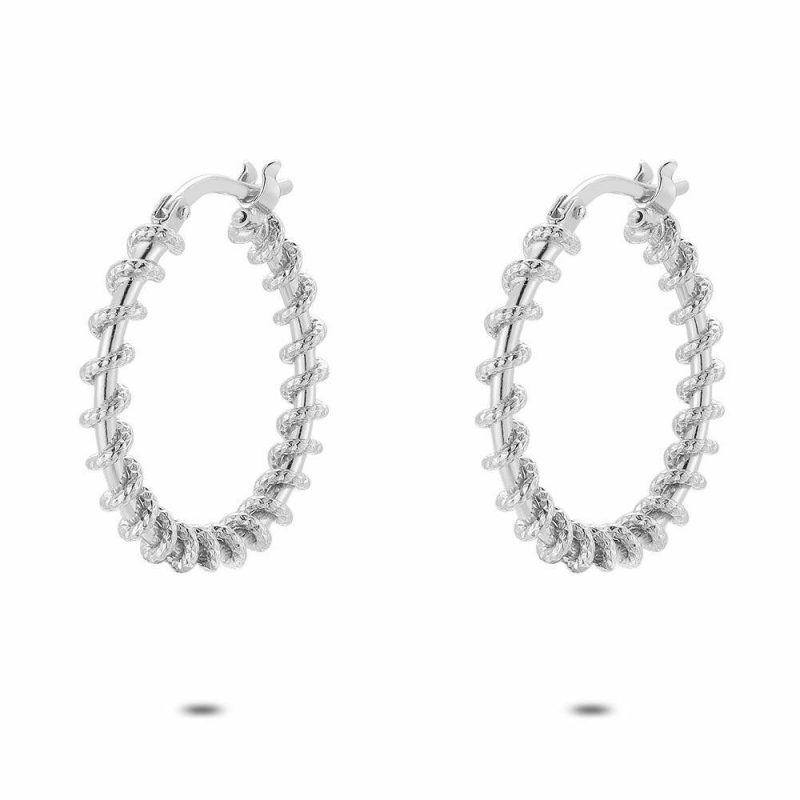 Boucles D’oreilles | Boucles D’Oreilles en Argent, Anneau Avec Fil – Femmes Bijoux Boucles D'oreilles