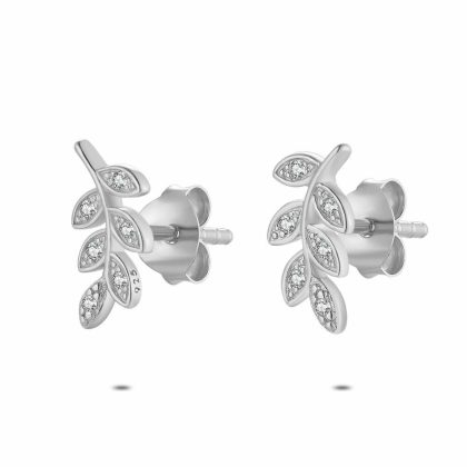 Boucles D’oreilles | Boucles D’Oreilles en Argent, Branche Blanc – Femmes Bijoux Blanc