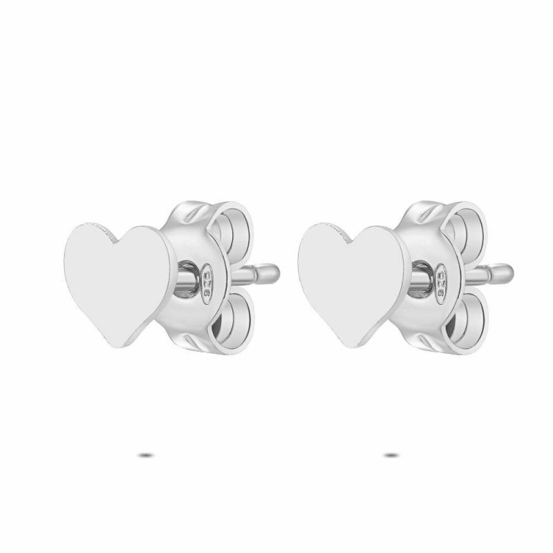 Boucles D’oreilles | Boucles D’Oreilles en Argent, Coeur Pas de couleur – Enfants/Femmes Bijoux Boucles D'oreilles