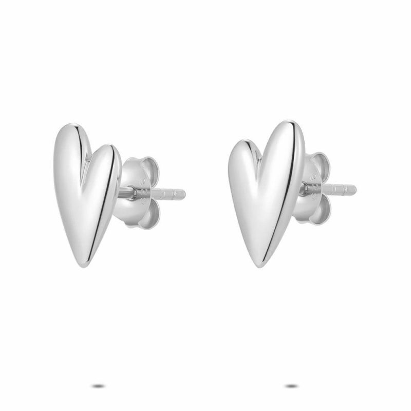 Boucles D’oreilles | Boucles D’Oreilles en Argent, Coeur Pas de couleur – Femmes Bijoux Boucles D'oreilles