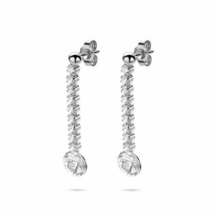 Boucles D’oreilles | Boucles D’Oreilles en Argent, Cristal et Pierres Blanc – Femmes Bijoux Blanc