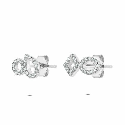 Boucles D’oreilles | Boucles D’Oreilles en Argent, Différentes Formes, Pierres Blanc – Femmes Bijoux Blanc