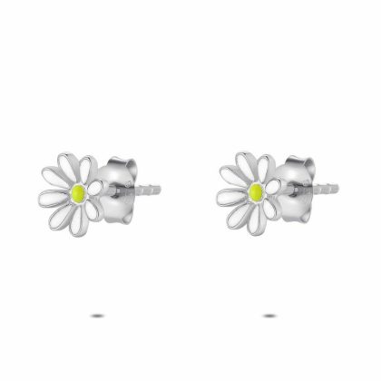 Boucles D’oreilles | Boucles D’Oreilles en Argent, Fleur Jaune – Enfants Bijoux Boucles D'oreilles