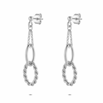 Boucles D’oreilles | Boucles D’Oreilles en Argent, Maillons Ovales Pas de couleur – Femmes Bijoux Boucles D'oreilles