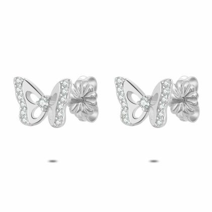 Boucles D’oreilles | Boucles D’Oreilles en Argent, Papillon Blanc – Femmes Bijoux Blanc