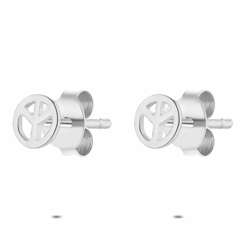 Boucles D’oreilles | Boucles D’Oreilles en Argent, Peace Pas de couleur – Enfants/Femmes Bijoux Boucles D'oreilles