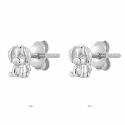 Boucles D’oreilles | Boucles D’Oreilles en Argent, Petit Chien Pas de couleur – Enfants Bijoux Boucles D'oreilles