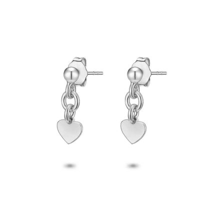 Boucles D’oreilles | Boucles D’Oreilles en Argent, Petit Coeur Pas de couleur – Enfants Bijoux Boucles D'oreilles