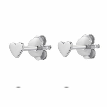 Boucles D’oreilles | Boucles D’Oreilles en Argent, Petit Coeur Pas de couleur – Enfants Bijoux Boucles D'oreilles