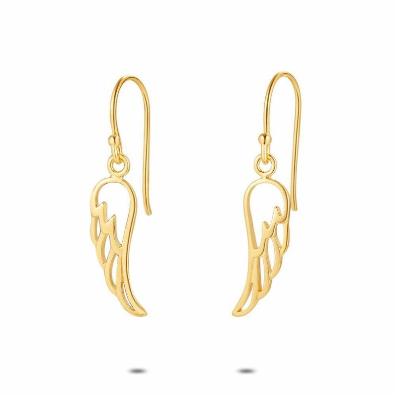 Boucles D’oreilles | Boucles D’Oreilles en Argent Plaqué Or 18Ct, Aile Ouverte Pas de couleur – Femmes Bijoux Boucles D'oreilles