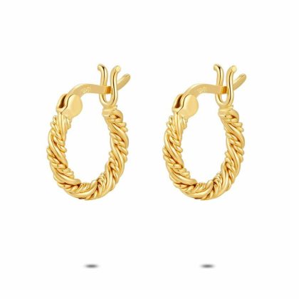 Boucles D’oreilles | Boucles D’Oreilles en Argent Plaqué Or 18Ct, Anneau Pas de couleur – Femmes Bijoux Boucles D'oreilles