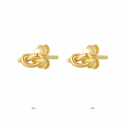 Boucles D’oreilles | Boucles D’Oreilles en Argent Plaqué Or 18Ct, Noeud Pas de couleur – Enfants/Femmes Bijoux Boucles D'oreilles