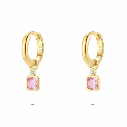 Boucles D’oreilles | Boucles D’Oreilles en Argent Plaqué Or 18Ct, Rose et Blanc Rose – Femmes Bijoux Boucles D'oreilles