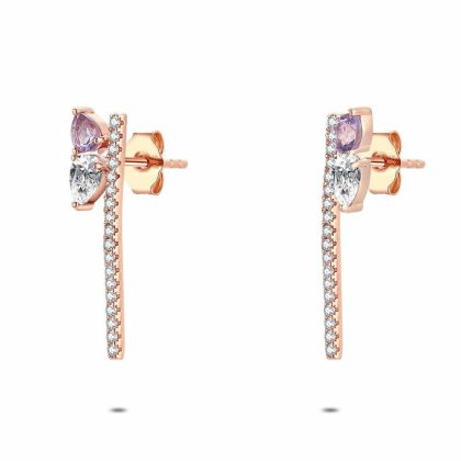 Boucles D’oreilles | Boucles D’Oreilles en Argent Rosé, Blanc, Bleu Ciel et Mauve Bleu ciel – Femmes Bijoux Bleu ciel