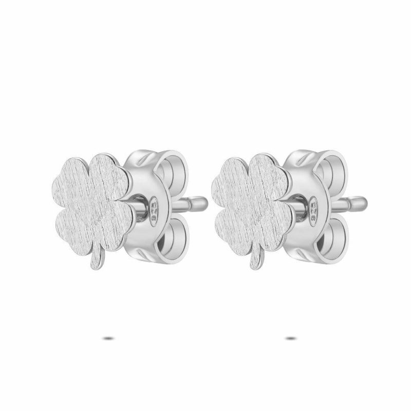 Boucles D’oreilles | Boucles D’Oreilles en Argent, Trèfle Pas de couleur – Enfants/Femmes Bijoux Boucles D'oreilles