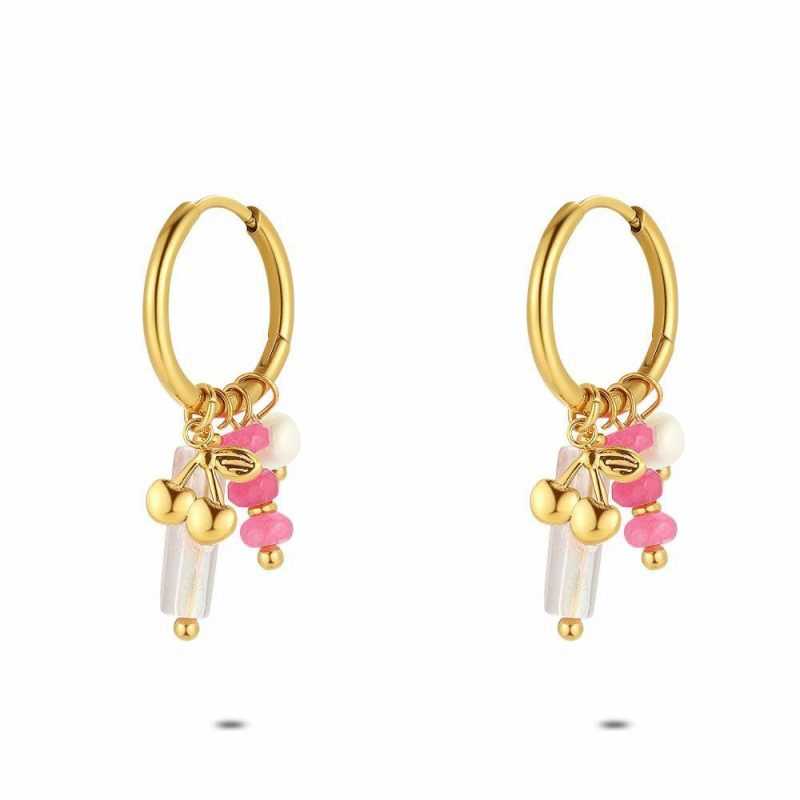 Boucles D’oreilles | Boucles D’Oreilles Haute Fantaisie, Cérises Rose – Femmes Bijoux Boucles D'oreilles