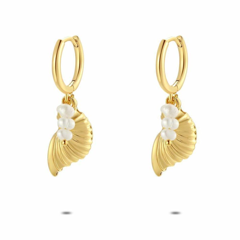 Boucles D’oreilles | Boucles D’Oreilles Haute Fantaisie, Coquillage Blanc – Femmes Bijoux Blanc