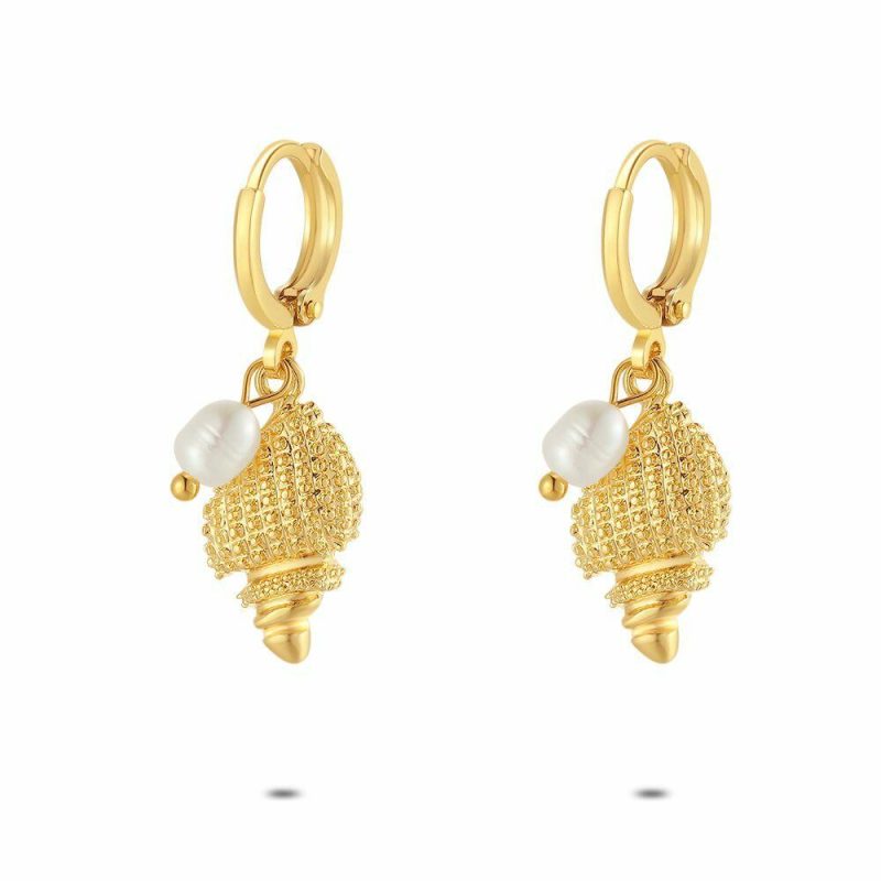 Boucles D’oreilles | Boucles D’Oreilles Haute Fantaisie, Coquillage Blanc – Femmes Bijoux Blanc