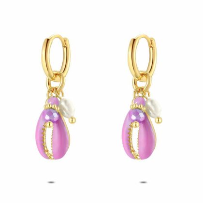 Boucles D’oreilles | Boucles D’Oreilles Haute Fantaisie, Coquillage Rose Rose – Femmes Bijoux Boucles D'oreilles