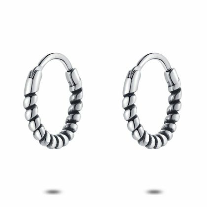 Boucles D’oreilles | Boucles D’Oreilles en Acier Poli, Anneau de 13 mm, Torsadé – Hommes Bijoux Boucles D'oreilles