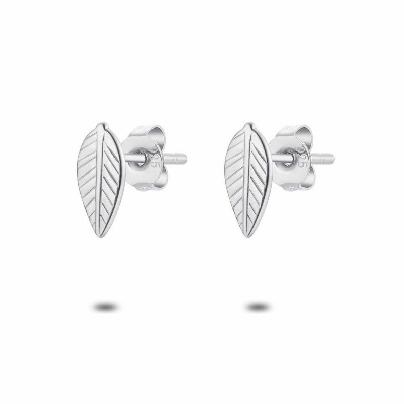 Boucles D’oreilles | Boucles D’Oreilles en Argent, Feuille Pas de couleur – Enfants Bijoux Boucles D'oreilles